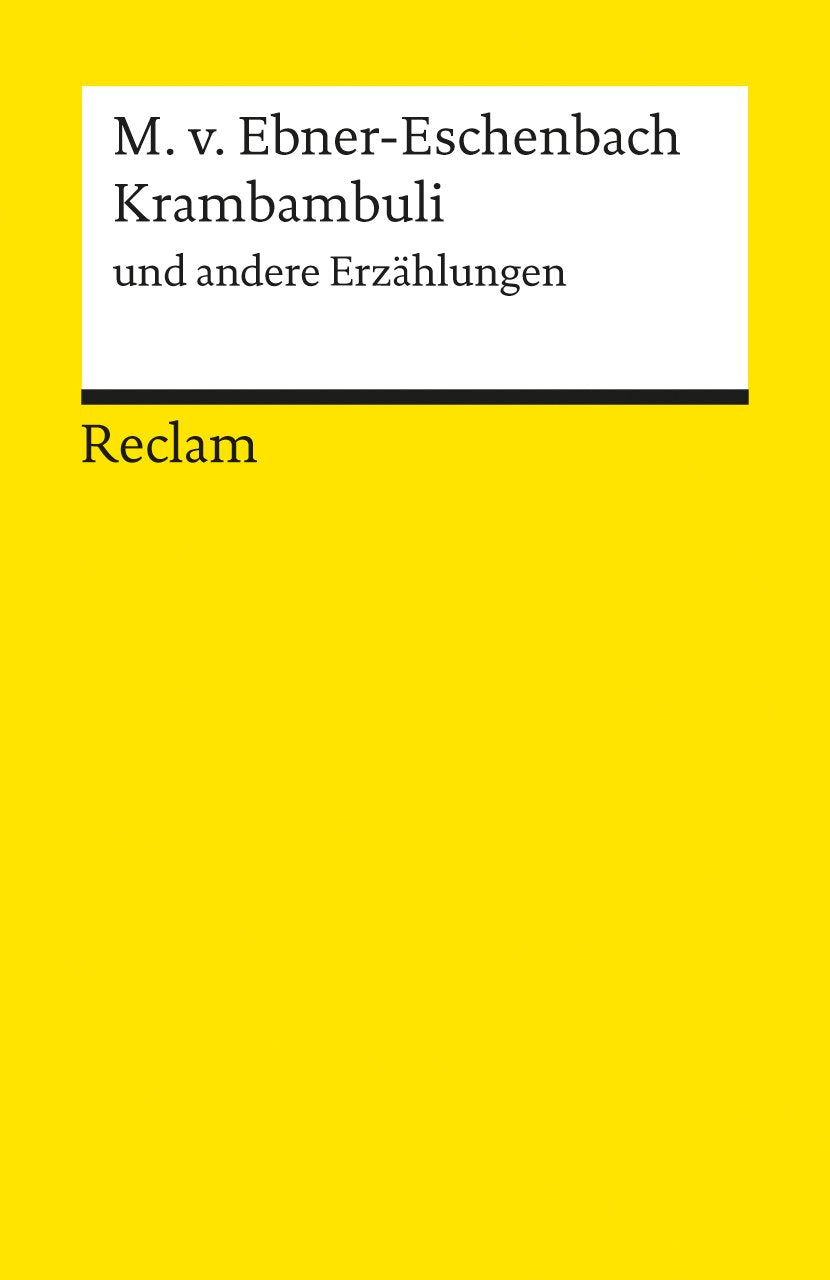 Krambambuli und andere Erzählungen Contemporary literature