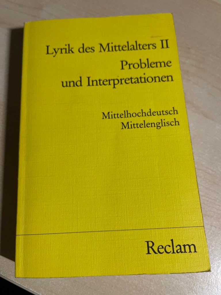 Lyrik des Mittelalters / Die mittelhochdeutsche Lyrik. Die mittelenglische Lyrik Business & Technology