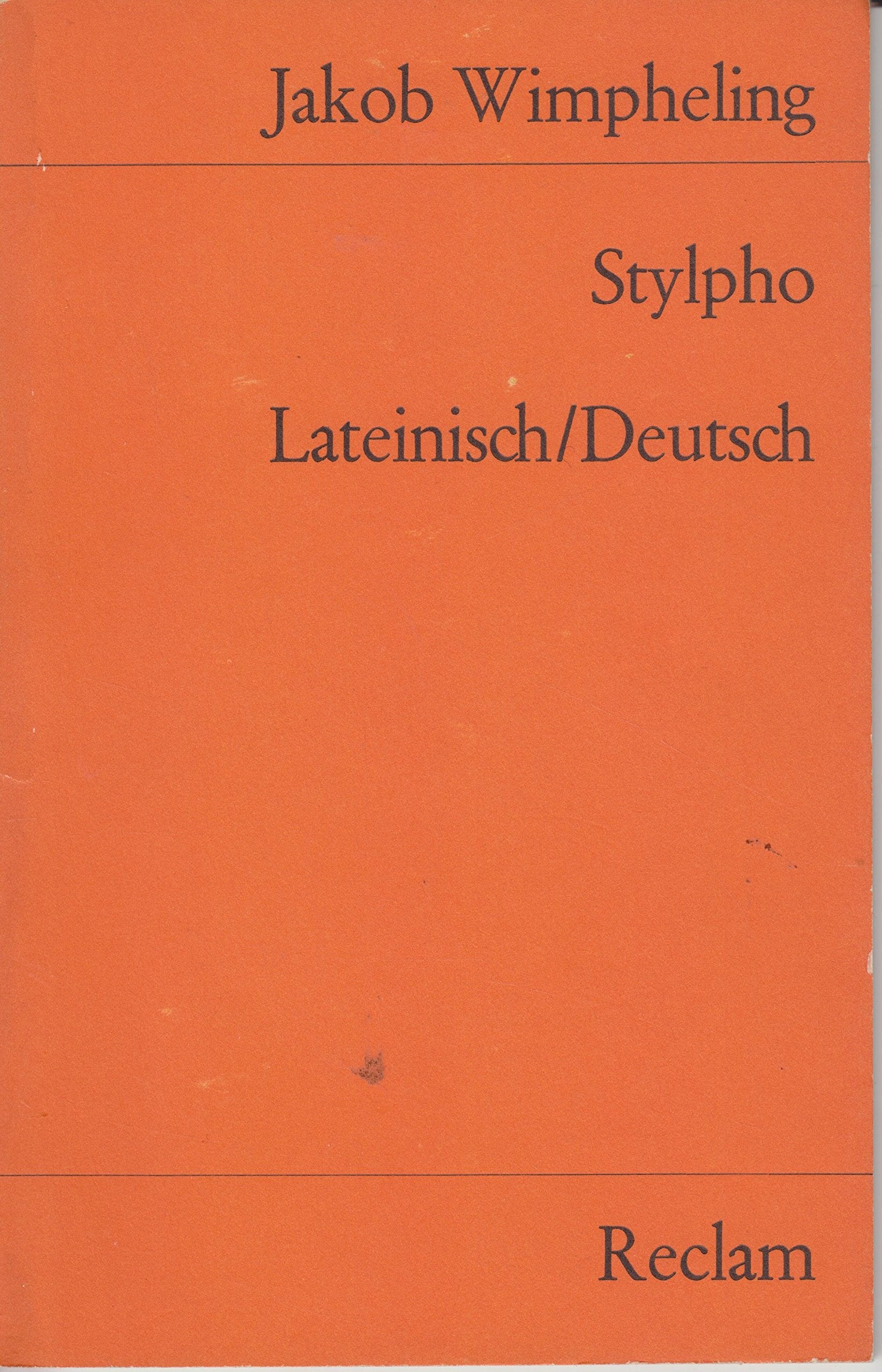 Stylpho: Lat. /dt (Reclams Universal-Bibliothek) Books