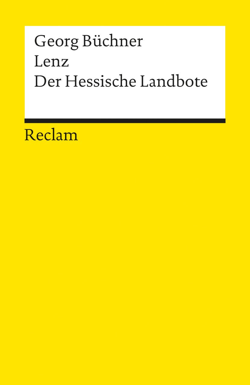 Lenz · Der Hessische Landbote. Textausgabe mit editorischer Notiz und Nachwort Contemporary literature