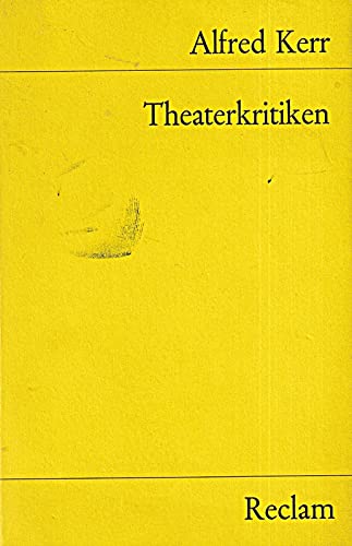 Theaterkritiken (Reclams Universal-Bibliothek) Film, Art & Culture