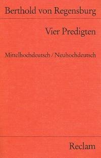 Vier Predigten: Mhdt. /Nhdt (Reclams Universal-Bibliothek) Politics & History