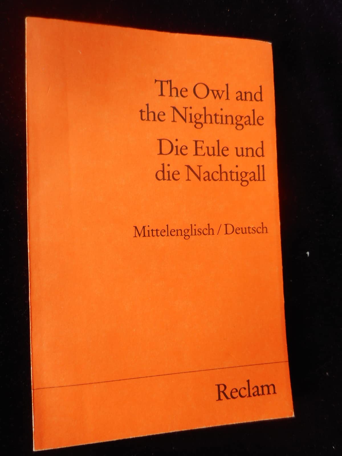 The Owl and the Nightingale /Die Eule und die Nachtigall: Mittelengl. /dt (Reclams Universal-Bibliothek) Books
