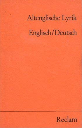 Altenglische Lyrik: Engl. /dt (Reclams Universal-Bibliothek) Books