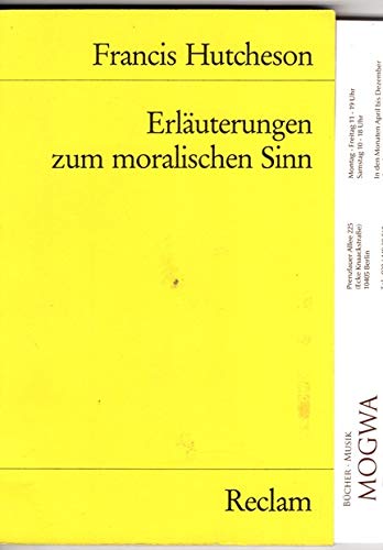 Erläuterungen zum moralischen Sinn (Reclams Universal-Bibliothek) Books
