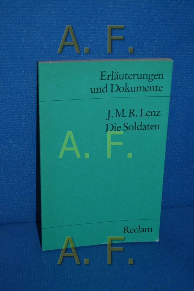 Die Soldaten (Erl. u. Dok.) (Reclams Universal-Bibliothek) Contemporary literature