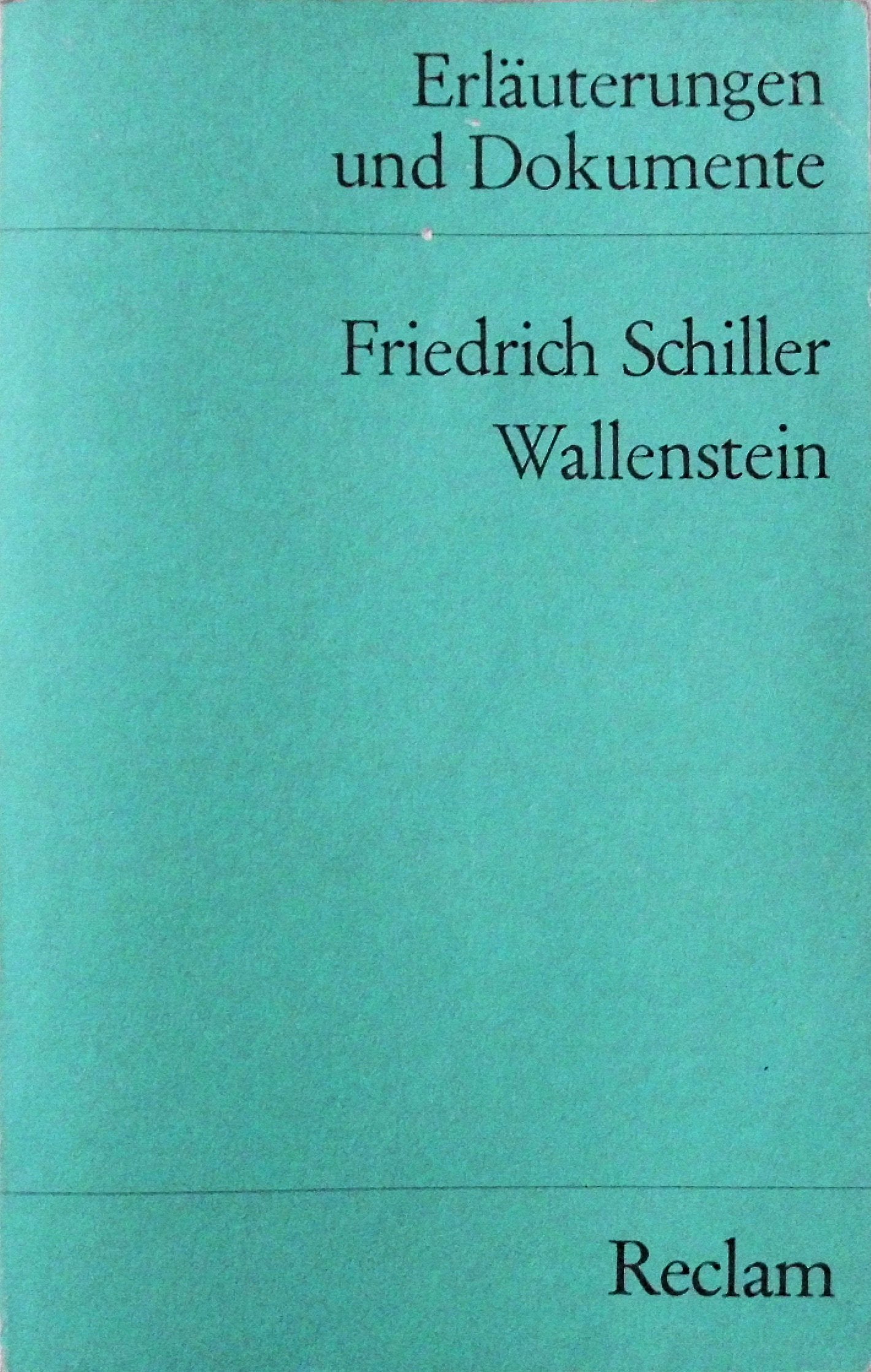 Wallenstein Contemporary literature Books