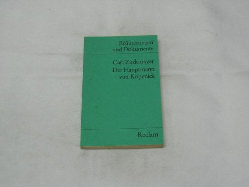 Carl Zuckmayer: Der Hauptmann von Köpenick Contemporary literature