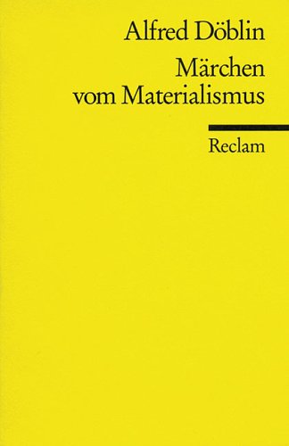 Märchen vom Materialismus (Reclams Universal-Bibliothek) Books
