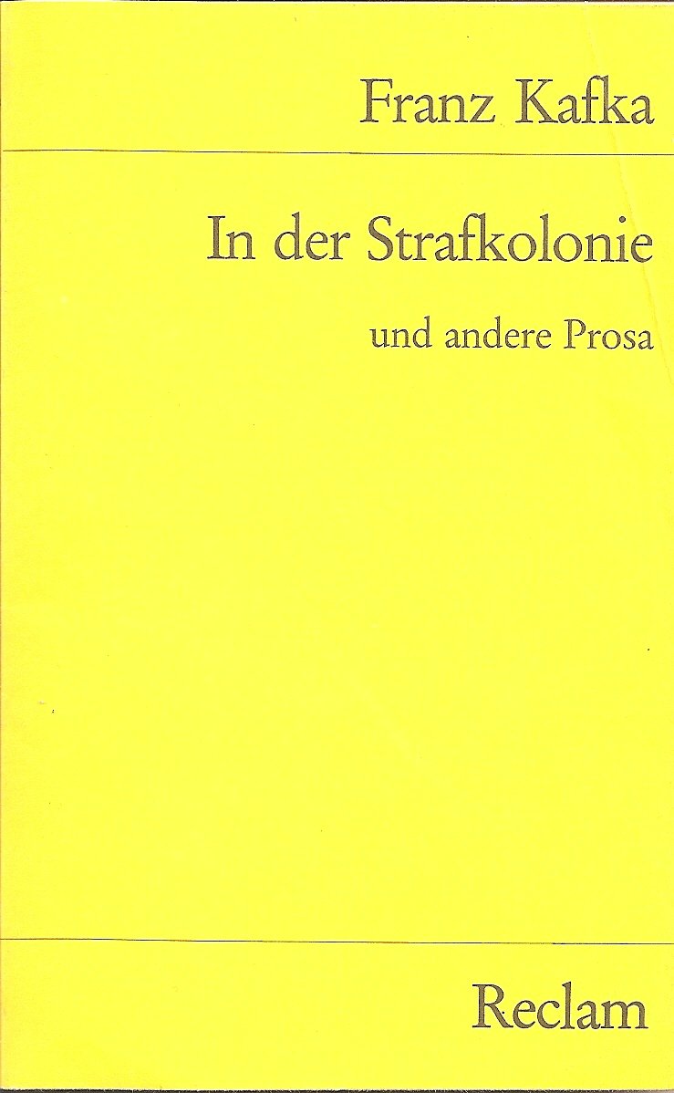 In der Strafkolonie (Reclams Universal-Bibliothek) Contemporary literature