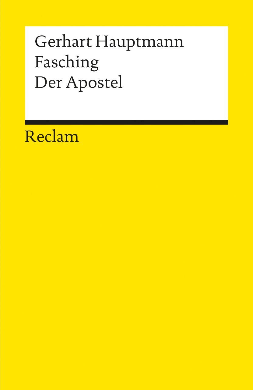 Fasching. Der Apostel: Novellen. Nachw.: Guthke, Karl S. (Reclams Universal-Bibliothek) Classics
