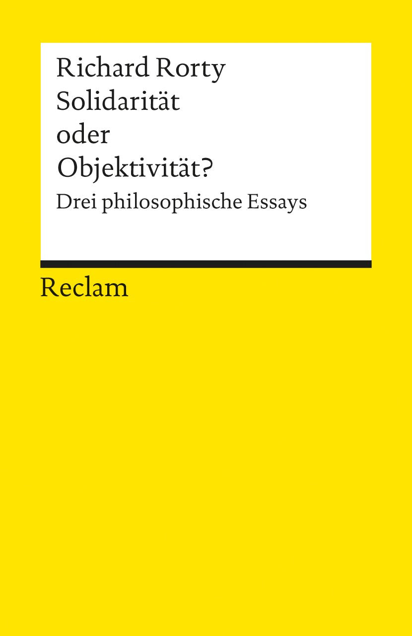 Solidarität oder Objektivität? Philosophy