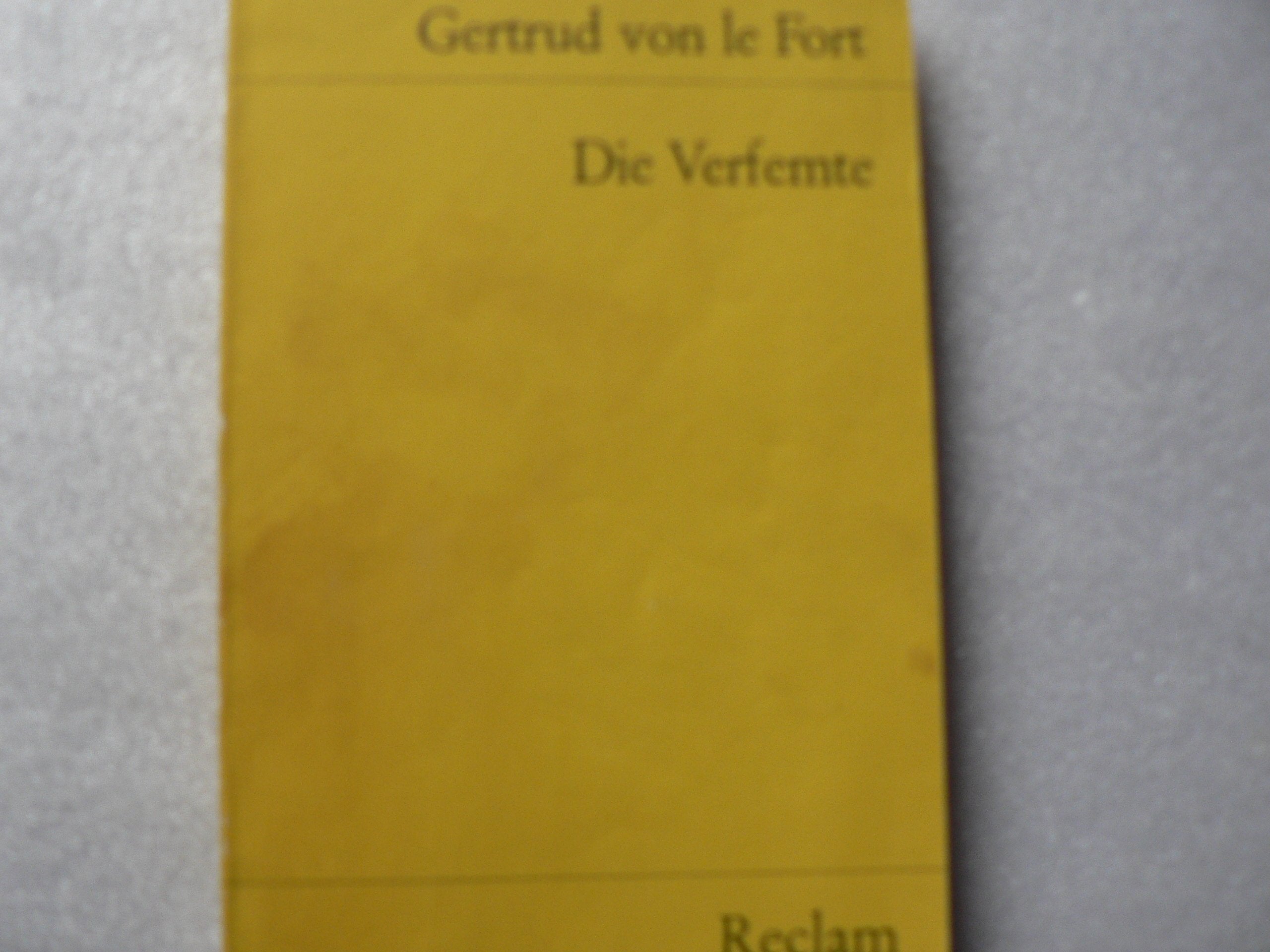 Die Verfemte (Reclams Universal-Bibliothek) Books