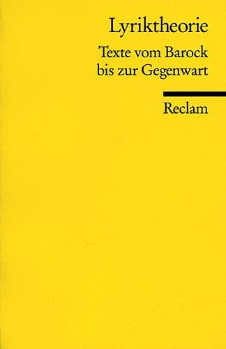 Lyriktheorie Poetry