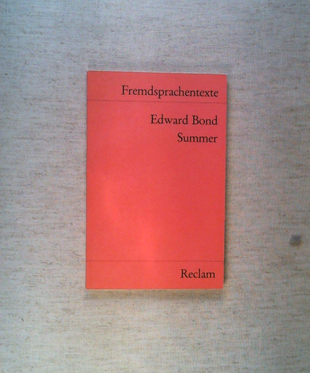 Summer: (Fremdsprachentexte) (Reclams Universal-Bibliothek) Study Guides