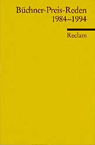 Büchner-Preis-Reden 1984-1994 (Reclams Universal-Bibliothek) Photography
