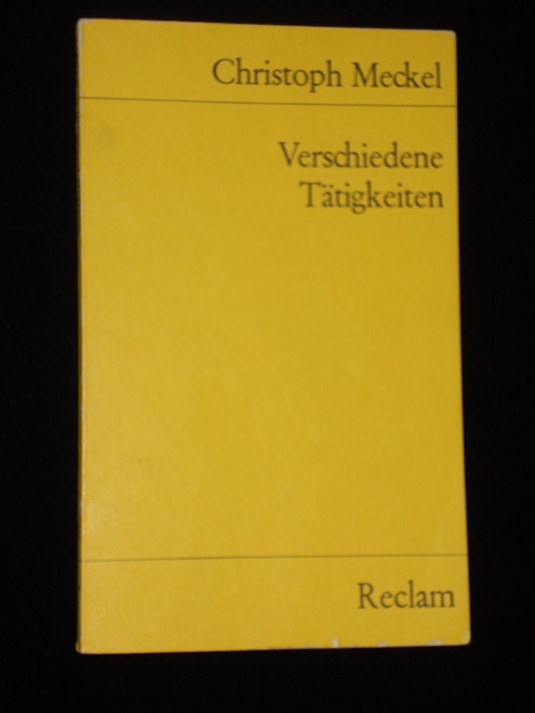 Verschiedene Tätigkeiten (Reclams Universal-Bibliothek) Books