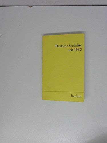 Deutsche Gedichte seit 1960. Politics & History