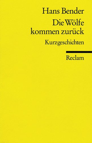 Die Wölfe kommen zurück (Reclams Universal-Bibliothek) Books