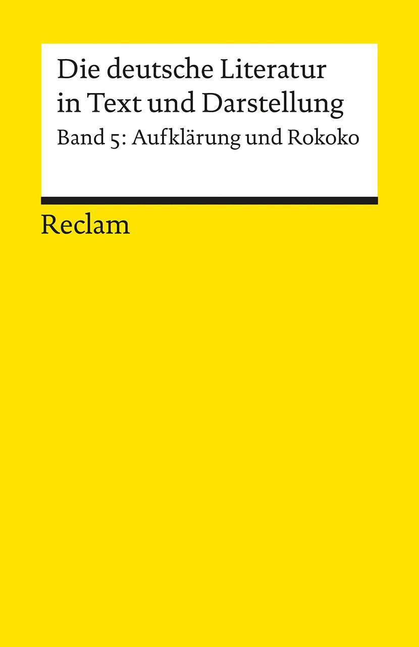 Die deutsche Literatur 5 / Aufklärung und Rokoko Contemporary literature