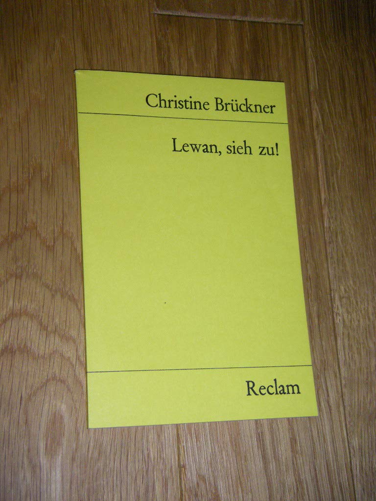 Lewan, sieh zu! (Reclams Universal-Bibliothek) Books