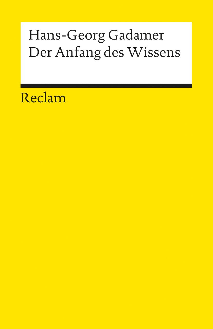 Der Anfang des Wissens Philosophy