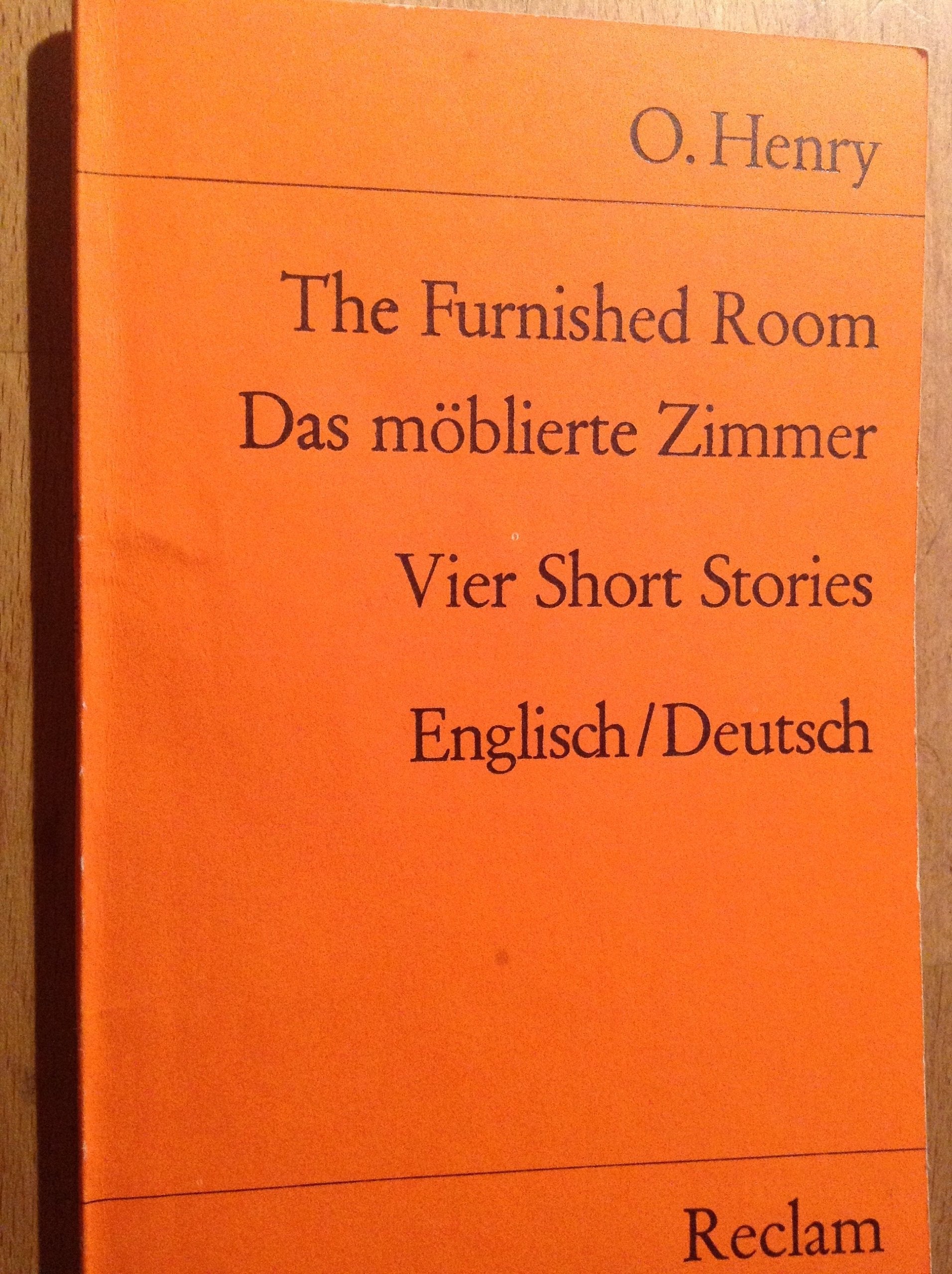 The Furnished Room / Das möblierte Zimmer. Englisch / Deutsch Books