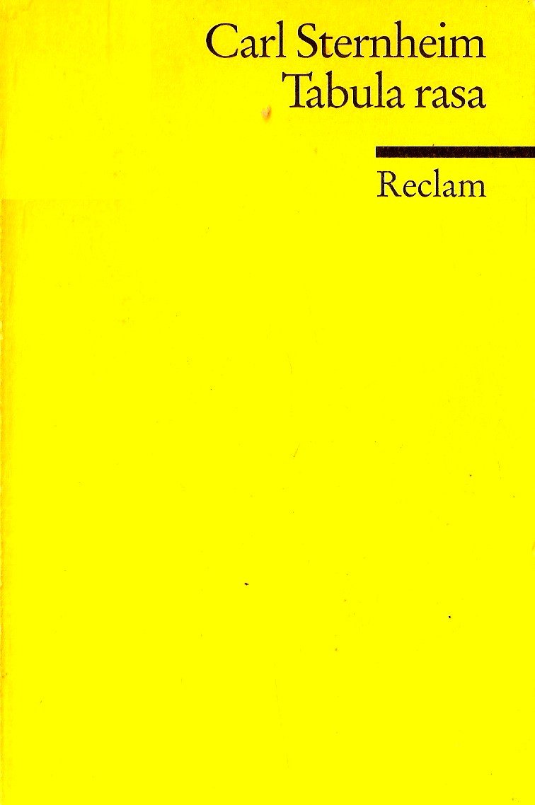 Tabula rasa: Ein Schauspiel (Reclams Universal-Bibliothek) Essays & Short Stories