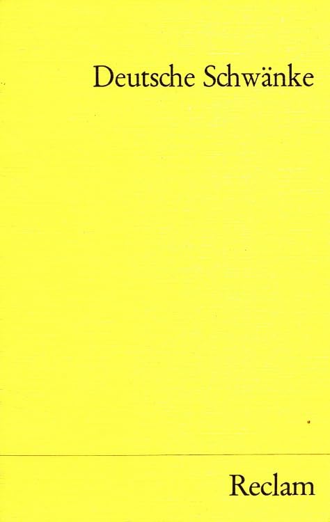Deutsche Schwänke (Reclams Universal-Bibliothek) Books