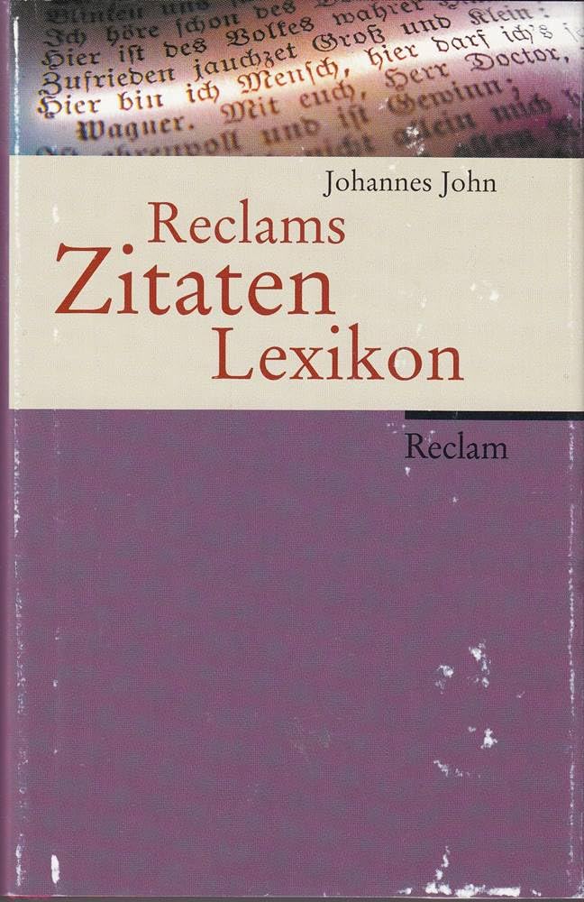 Reclams Zitaten-Lexikon Contemporary literature