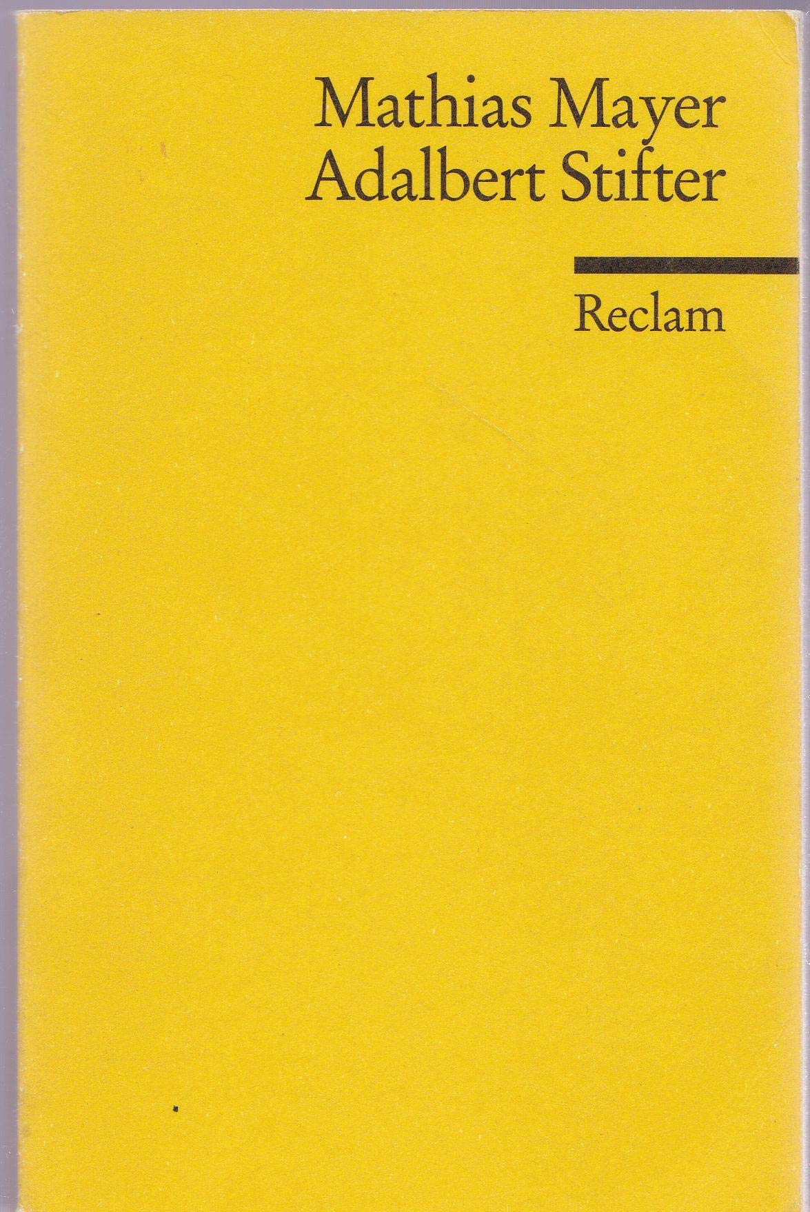 Adalbert Stifter. Erzählen als Erkennen (Reclams Universal-Bibliothek) Contemporary literature