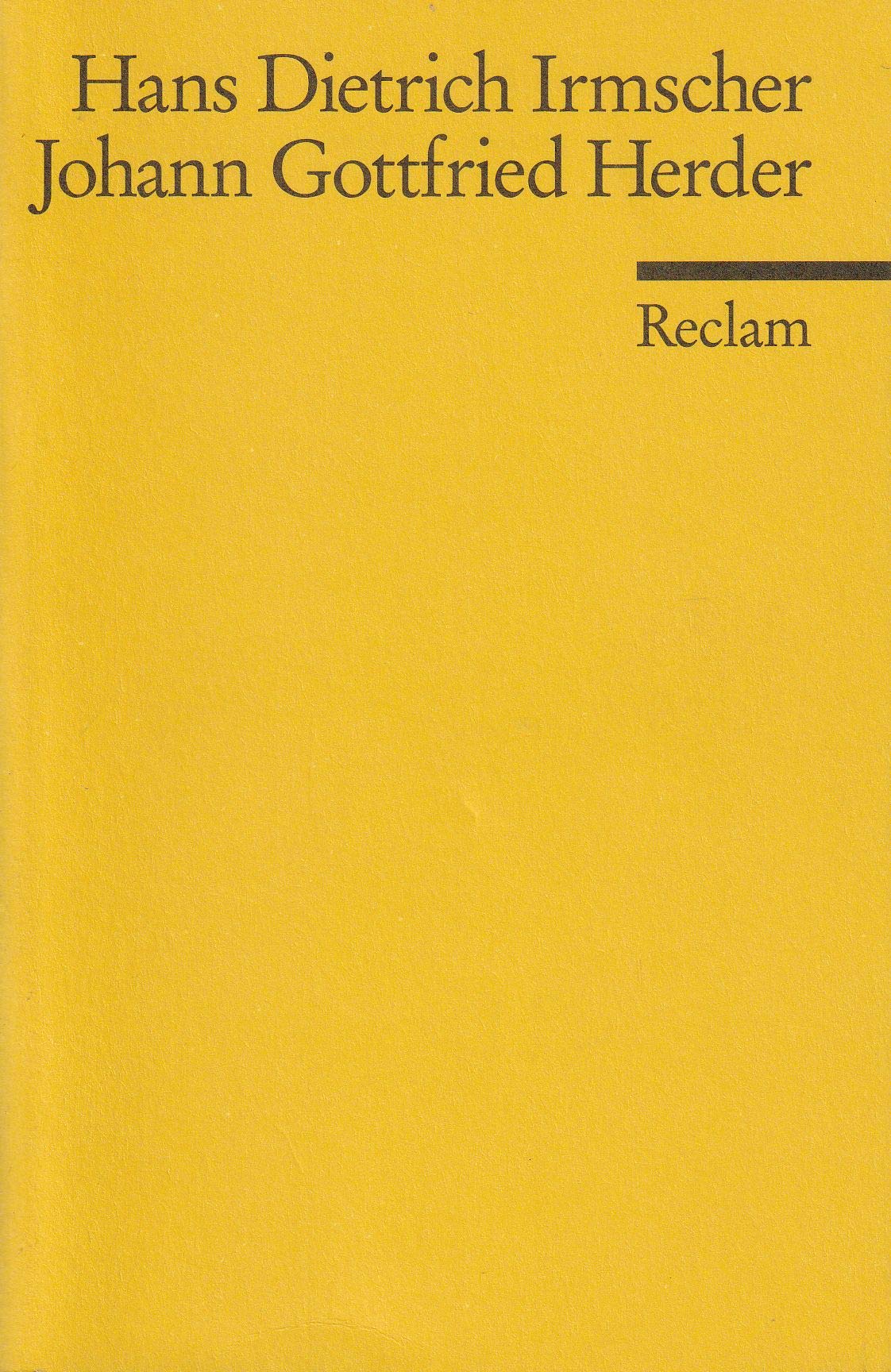 Johann Gottfried Herder (Reclams Universal-Bibliothek) Philosophy