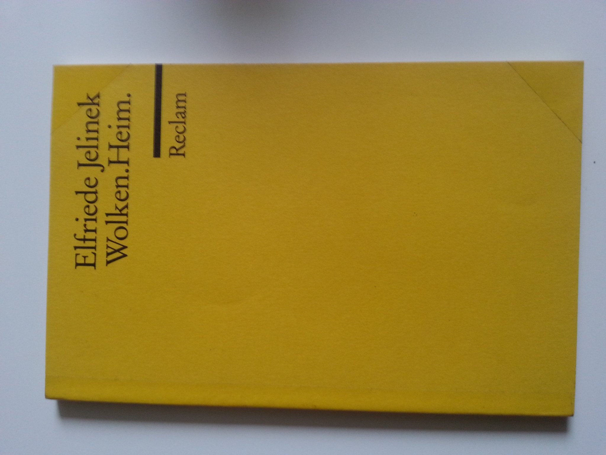 Wolken.Heim. (Reclams Universal-Bibliothek) Contemporary literature