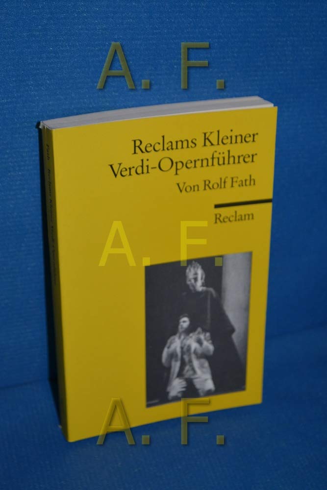 Reclams Kleiner Verdi-Opernführer Social Sciences