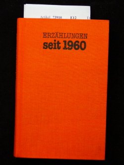 Erzählungen seit 1960 aus der Bundesrepublik Deutschland, aus Österreich und der Schweiz Politics & History