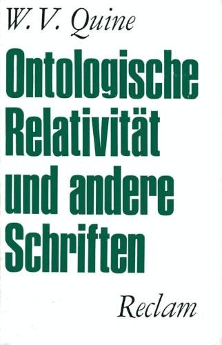 Ontologische Relativität und andere Schriften Philosophy