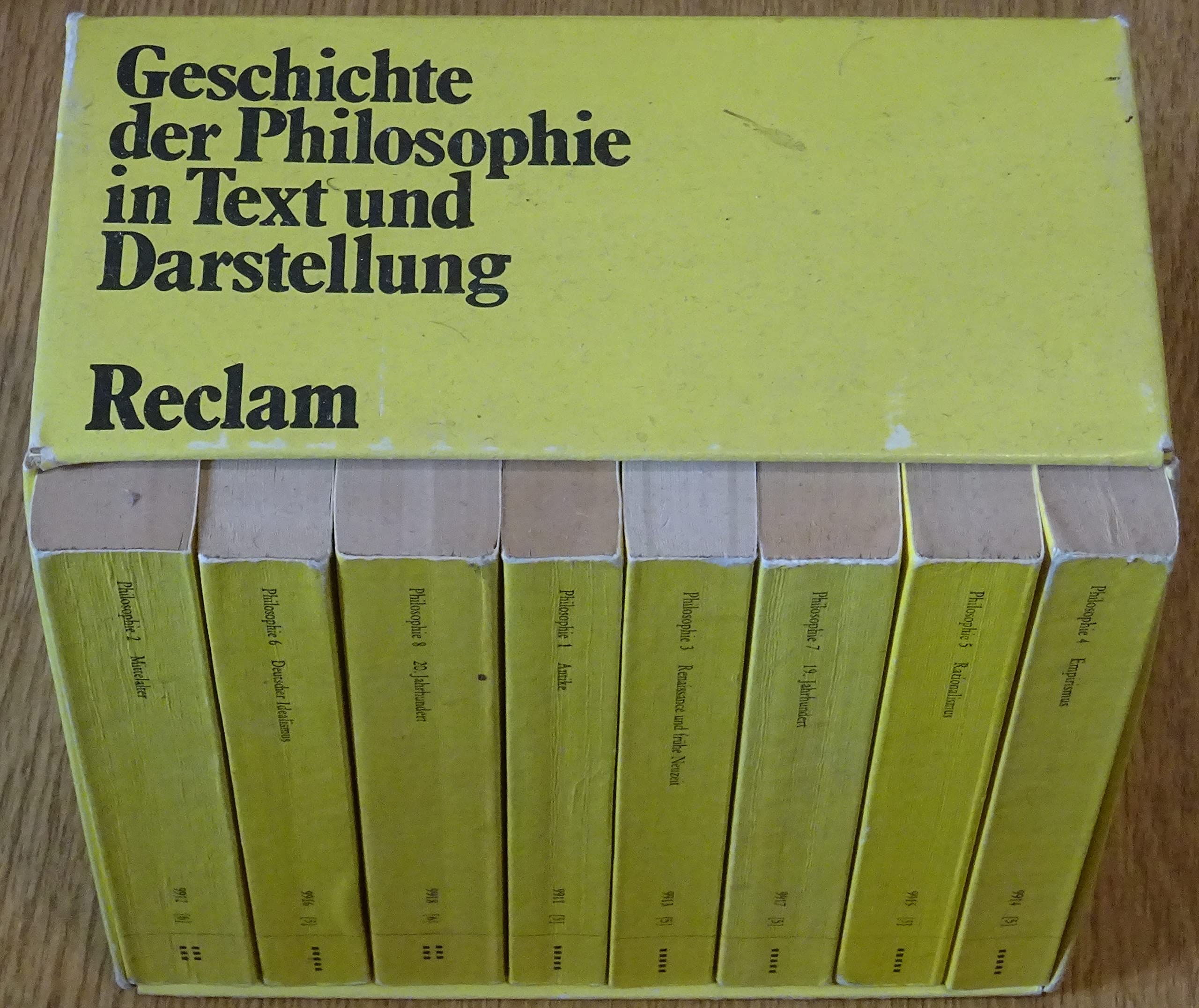 Geschichte der Philosophie in Text und Darstellung, 8 Bde. Philosophy
