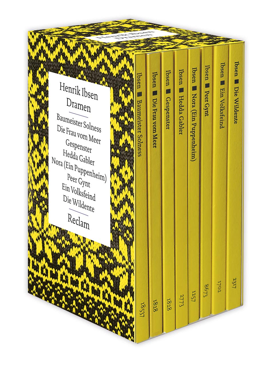 Dramen: 8 Bände im offenen Schuber: Baumeister Solness | Die Frau vom Meer | Gespenster | Hedda Gabler | Nora (Ein Puppenheim) | Peer Gynt | Ein ... | Die Wildente (Reclams Universal-Bibliothek) Drama