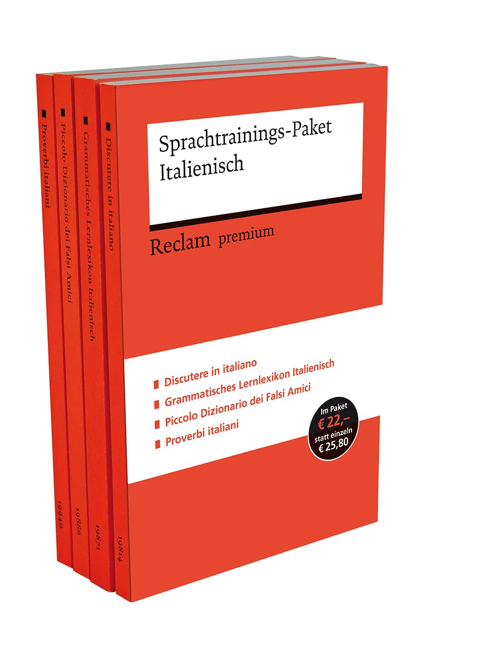 Sprachtrainings-Paket Italienisch: 4 Bände eingeschweißt – Basiswissen auffrischen; Grammatik vertiefen – 30084 (Reclams Universal-Bibliothek) General education