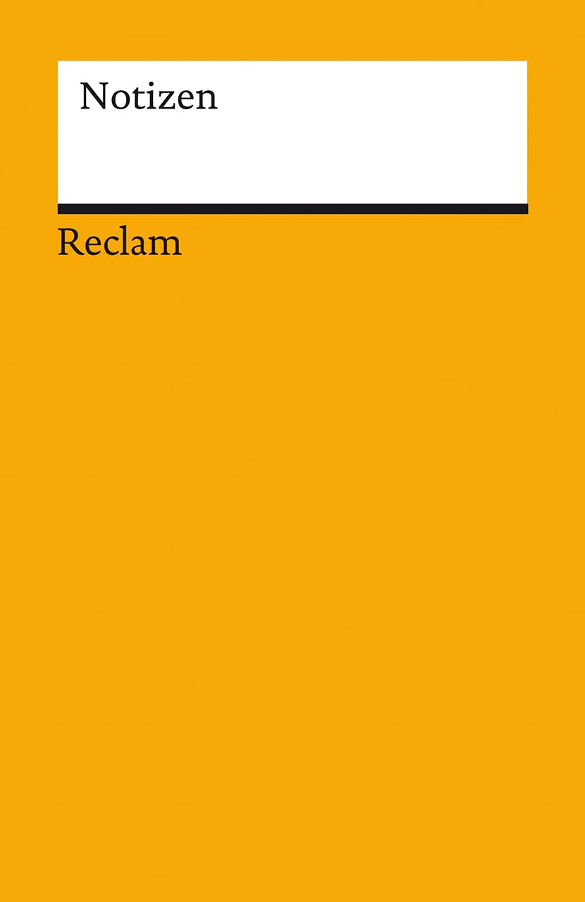 Product Image: Notizen: Das kleine Reclam-Notizbuch blanko