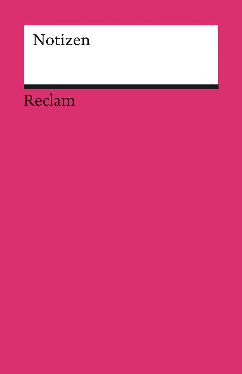 Product Image: Notizen: Das kleine Reclam-Notizbuch blanko