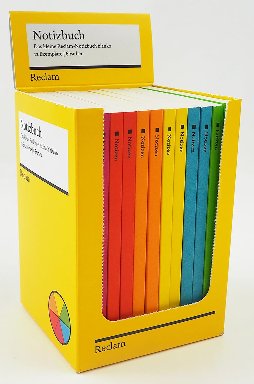 Notizen (Box): Das kleine Reclam-Notizbuch blanko: 12 Exemplare | 6 Farben Living & Furnishing