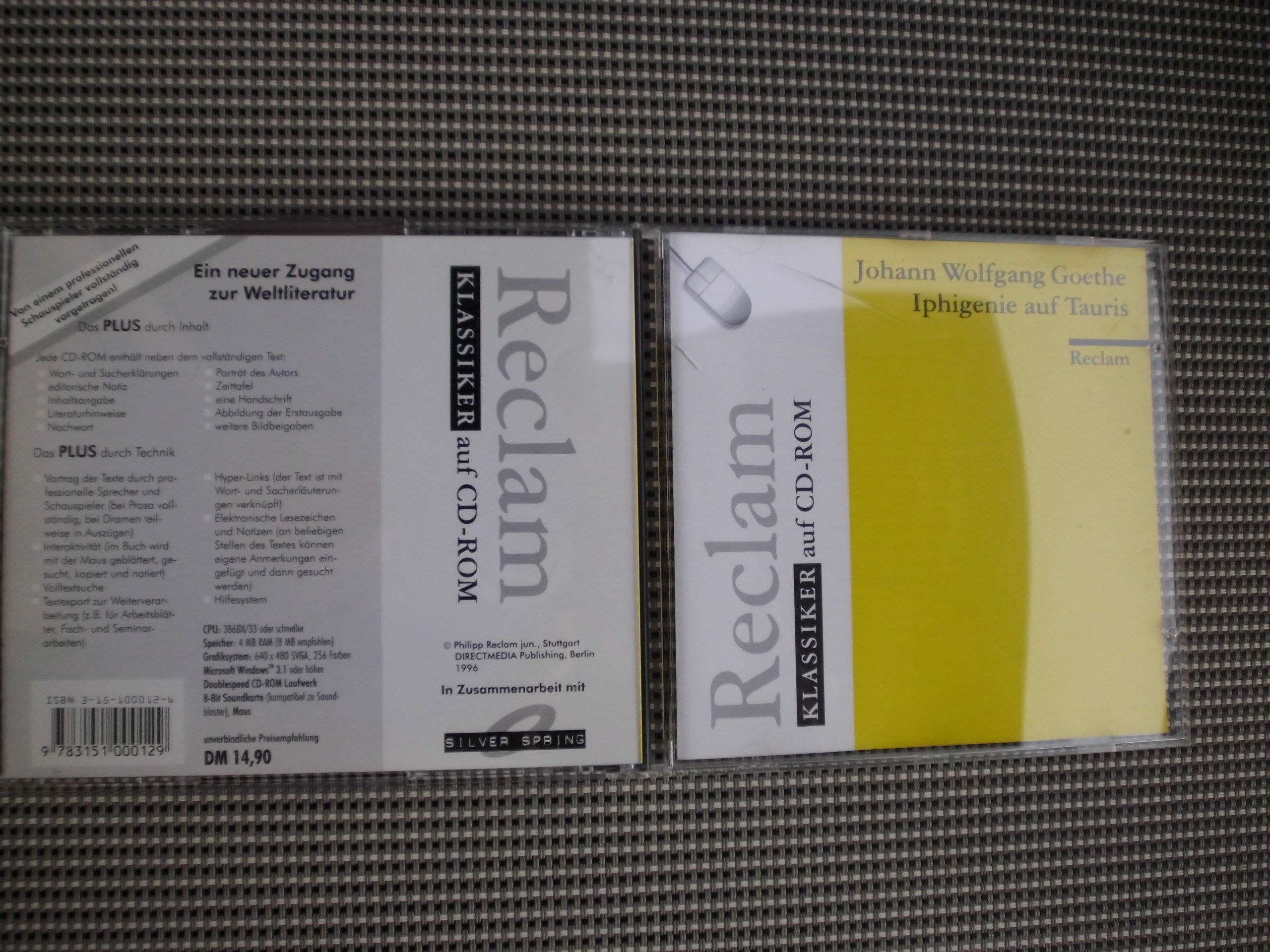 Iphigenie auf Tauris: (Reclam Klassiker auf CD-ROM) Professional & Reference Books