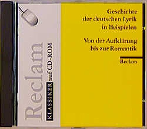 Geschichte der deutschen Lyrik in Beispielen: Vom Mittelalter bis zum Zweiten Weltkrieg / Von der Aufklärung bis zur Romantik Books