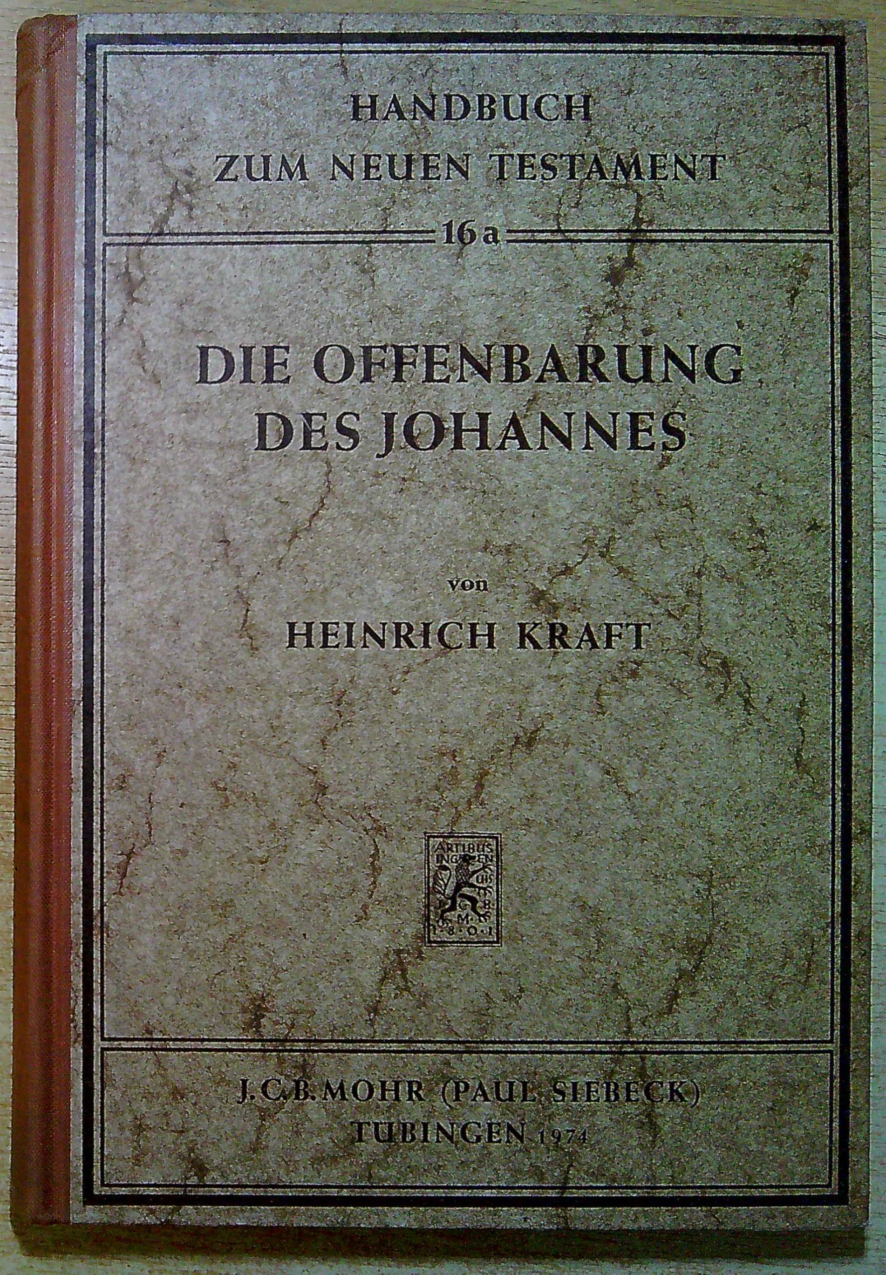Die Offenbarung des Johannes (Handbuch zum Neuen Testament, Band 16) Philosophy