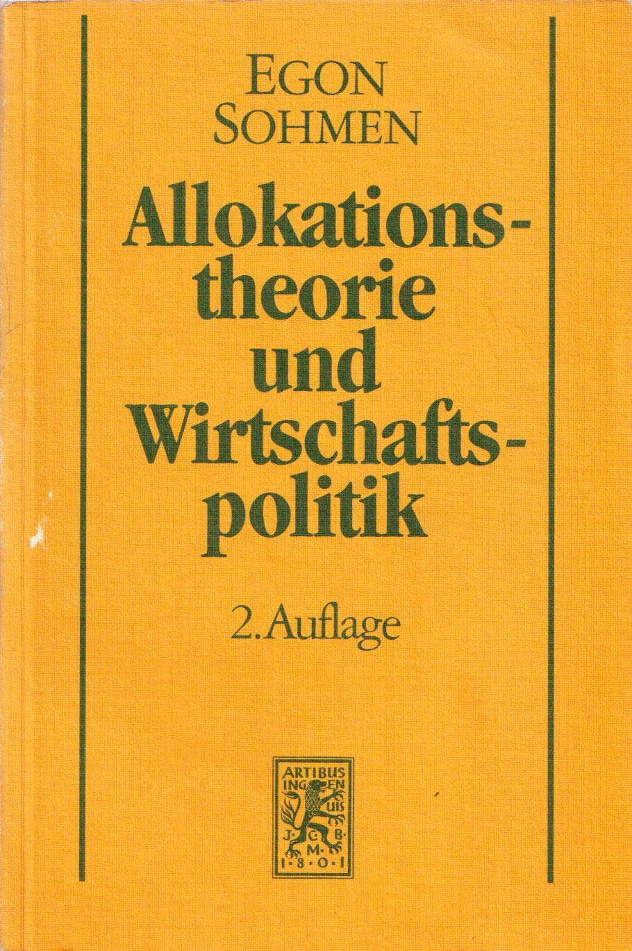 Allokationstheorie und Wirtschaftspolitik Law