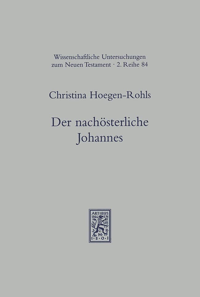 Der nachösterliche Johannes: Die Abschiedsreden als hermeneutischer Schlüssel zum vierten Evangelium (Wissenschaftliche Untersuchungen zum Neuen Testament 2. Reihe, Band 84) Film, Art & Culture