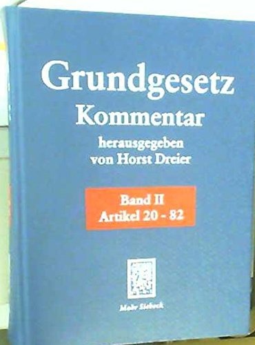 Grundgesetz. Kommentar. Band 2: Art.20-82 General education
