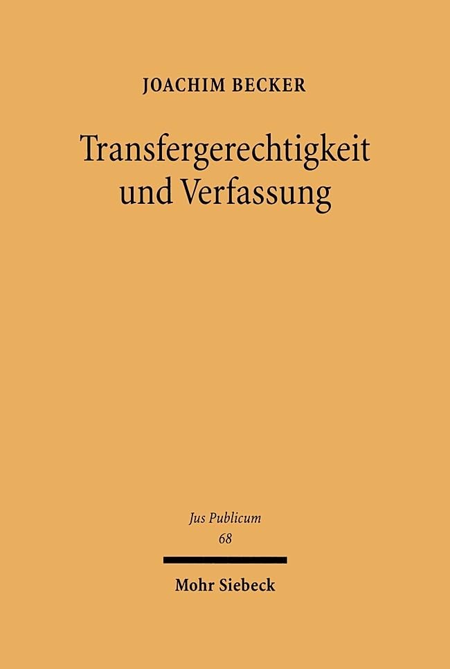 Transfergerechtigkeit und Verfassung Law