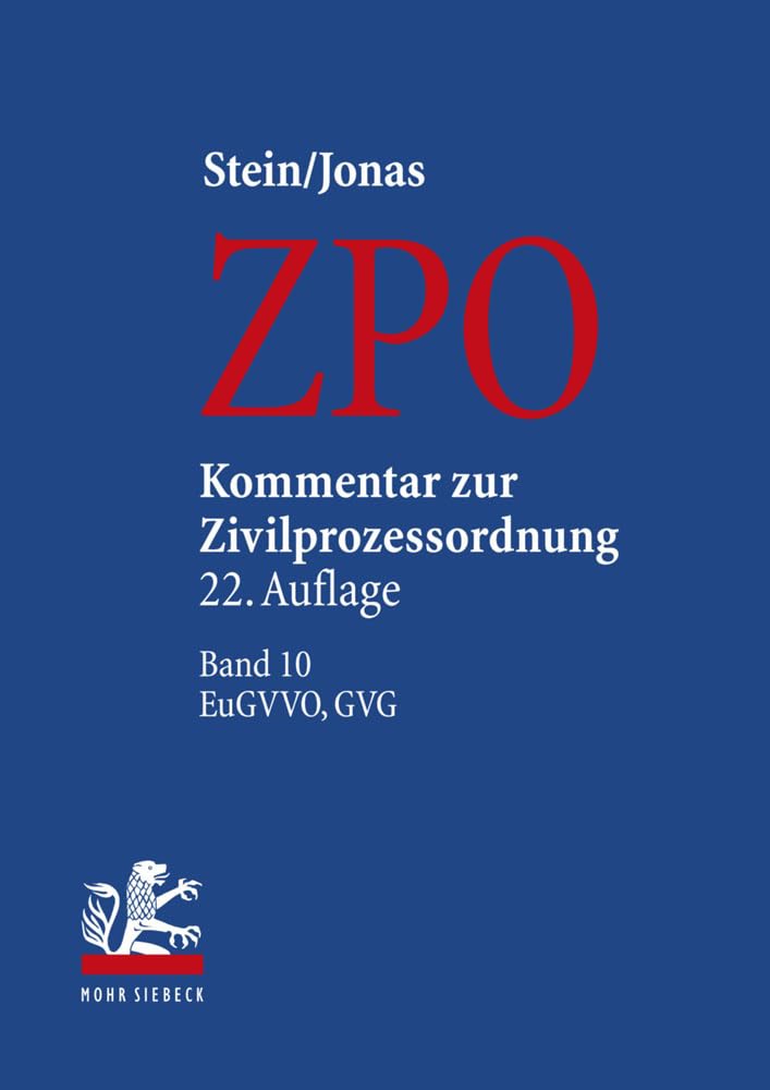 Kommentar zur Zivilprozessordnung: Band 10: EuGVVO, GVG Law